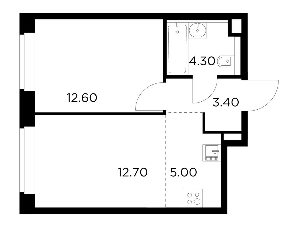 1-BD Apartment Sale, 38平方米 at Belyi Grad, Tsentralnaya Street, 1, Mytischi, Moscow Region, Russia #1 1-BD Apartment Sale, 38平方米 at Belyi Grad, Tsentralnaya Street, 1, Mytischi, Moscow Region, Russia #1