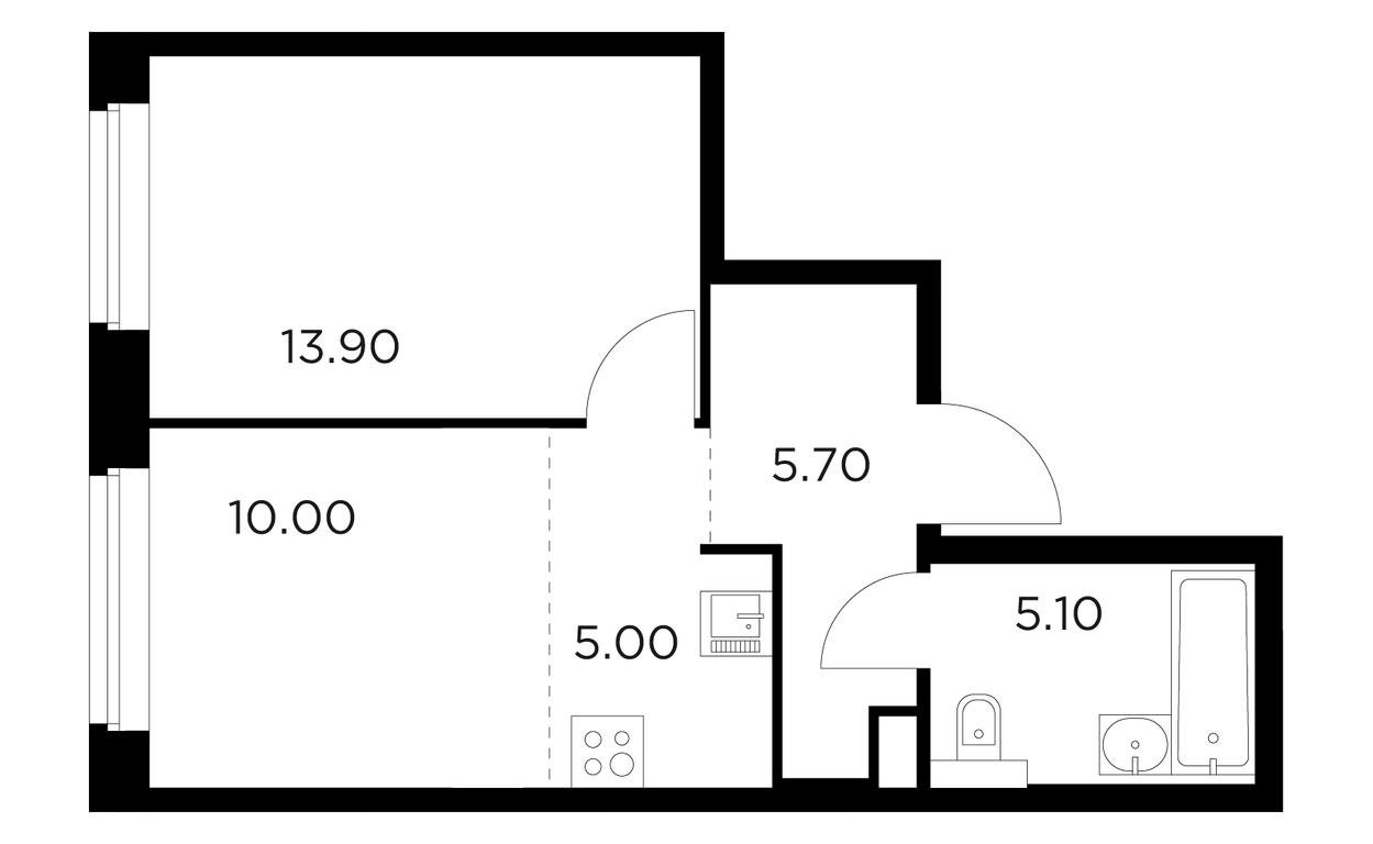 1-BD Apartment Sale, 39.7平方米 at Belyi Grad, Tsentralnaya Street, 1, Mytischi, Moscow Region, Russia #1 1-BD Apartment Sale, 39.7平方米 at Belyi Grad, Tsentralnaya Street, 1, Mytischi, Moscow Region, Russia #1