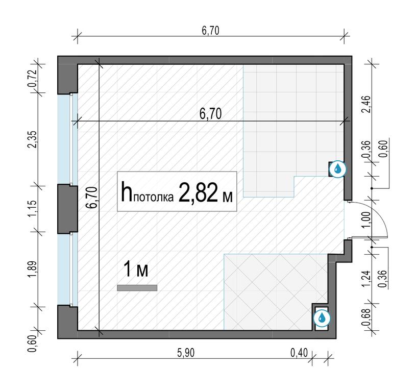 1-BD Apartment Sale, 42.7 sq. m. at Belyi Grad, Tsentralnaya Street, 1, Mytischi, Moscow Region, Russia #2