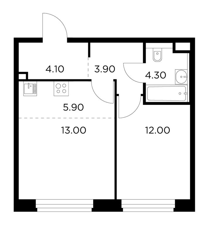 1-BD Apartment Sale, 43.2平方米 at Belyi Grad, Tsentralnaya Street, 1, Mytischi, Moscow Region, Russia #1 1-BD Apartment Sale, 43.2平方米 at Belyi Grad, Tsentralnaya Street, 1, Mytischi, Moscow Region, Russia #1
