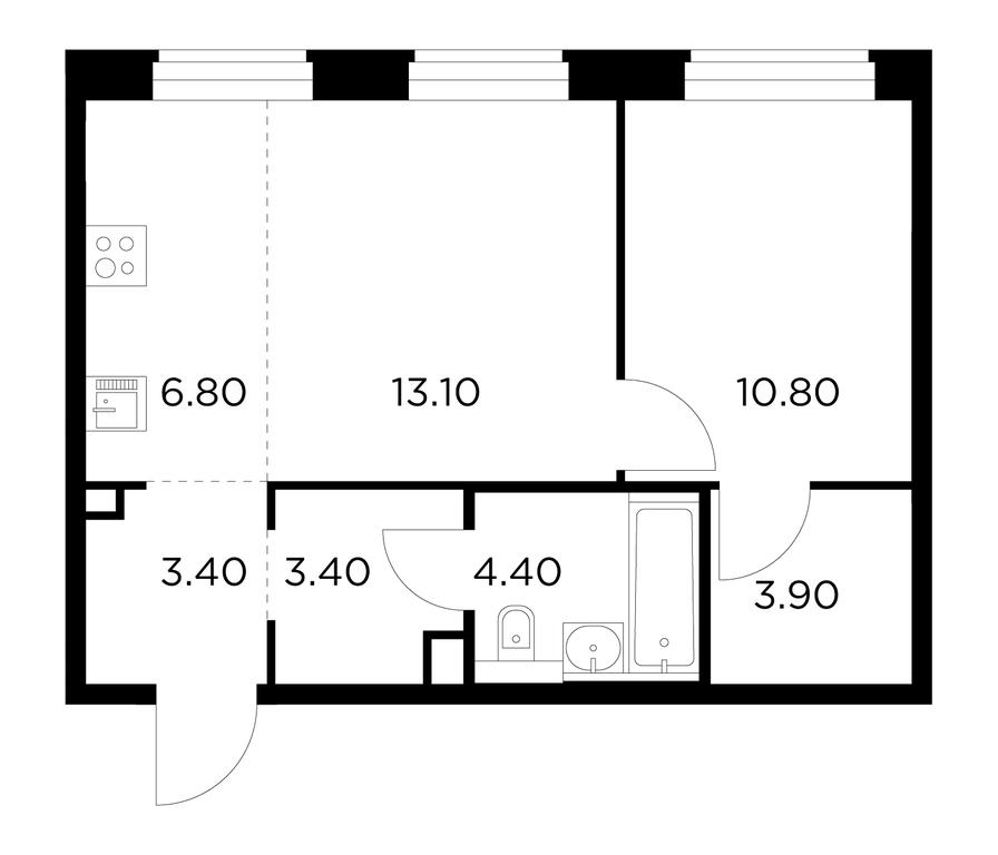 1-BD Apartment Sale, 45.8平方米 at Belyi Grad, Tsentralnaya Street, 1, Mytischi, Moscow Region, Russia #1 1-BD Apartment Sale, 45.8平方米 at Belyi Grad, Tsentralnaya Street, 1, Mytischi, Moscow Region, Russia #1