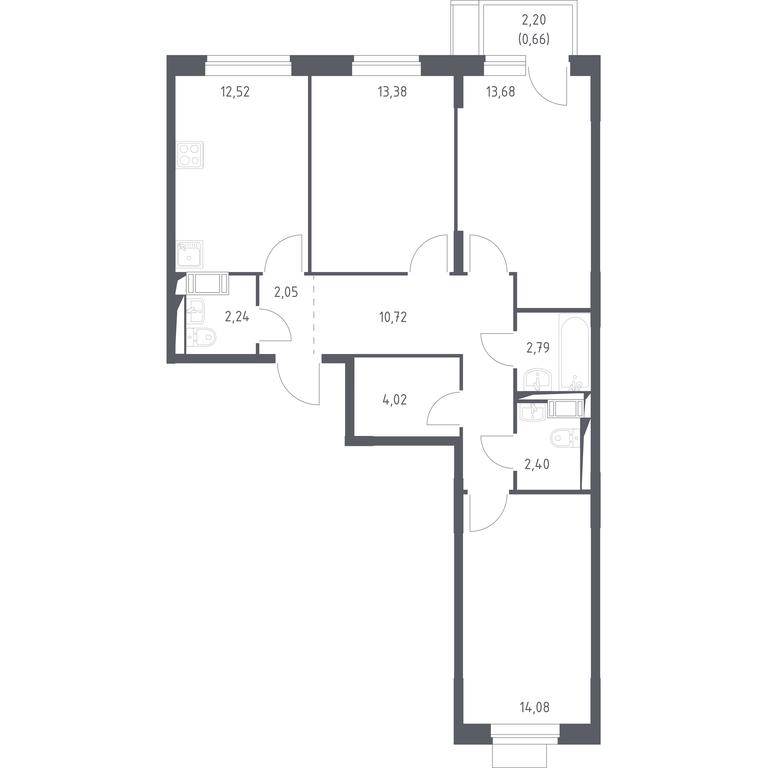 Продажа 2-комн. квартиры, 78,54 м² в ЖК «Пятницкие Луга», Пятницкое шоссе, 2, деревня Юрлово, городской округ Солнечногорск, Московская область, Россия #1 Продажа 2-комн. квартиры, 78,54 м² в ЖК «Пятницкие Луга», Пятницкое шоссе, 2, деревня Юрлово, городской округ Солнечногорск, Московская область, Россия #1