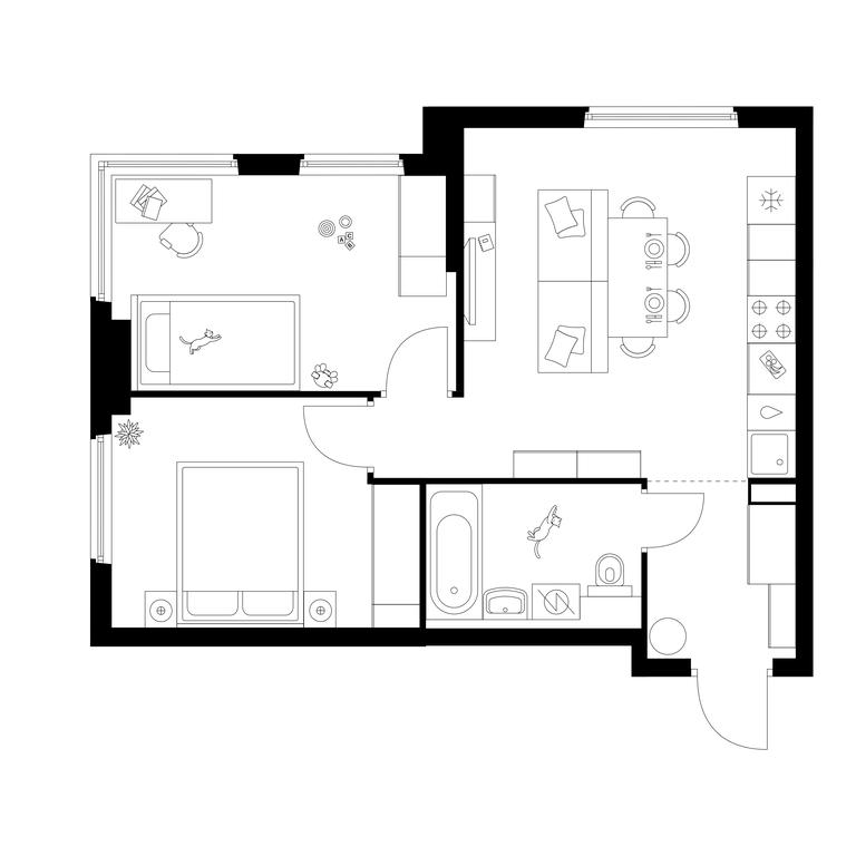 2-BD Apartment Sale, 50.5 sq. m. at Kronshtadtskiy 9, Kronshtadtsky Boulevard, 9с21, Moscow, Russia #1 2-BD Apartment Sale, 50.5 sq. m. at Kronshtadtskiy 9, Kronshtadtsky Boulevard, 9с21, Moscow, Russia #1