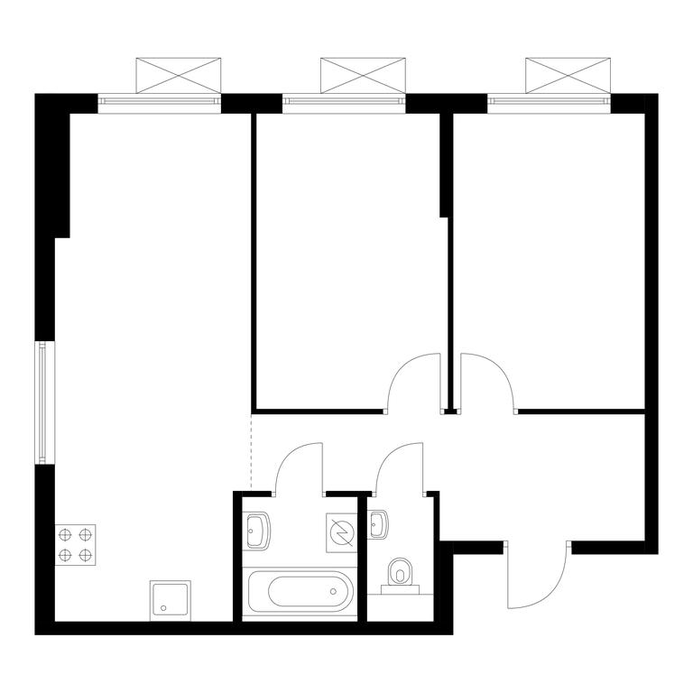 2-BD Apartment Sale, 57.4 sq. m. at Bolshaya Akademicheskaya 85, 3rd Nizhnelikhoborsky Drive, 1с16, Moscow, Russia #1