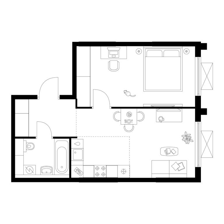 Продажа 1-комн. квартиры, 41,7 м² в ЖК «Зелёный парк», 687-й проезд, 15с2, Зеленоград, Москва, Россия #1