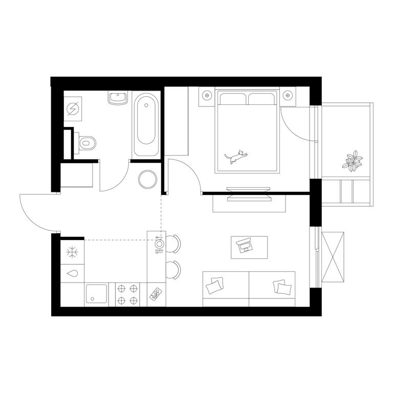 1-BD Apartment Sale, 33.1平方米 at Zelionyi Park, 687-y proyezd, 15с2, Zelenograd, Moscow, Russia #1 1-BD Apartment Sale, 33.1平方米 at Zelionyi Park, 687-y proyezd, 15с2, Zelenograd, Moscow, Russia #1