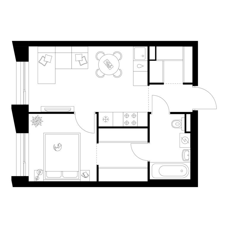 1-BD Apartment Sale, 36.8 sq. m. at Zelionyi Park, 687-y proyezd, 15с2, Zelenograd, Moscow, Russia #1