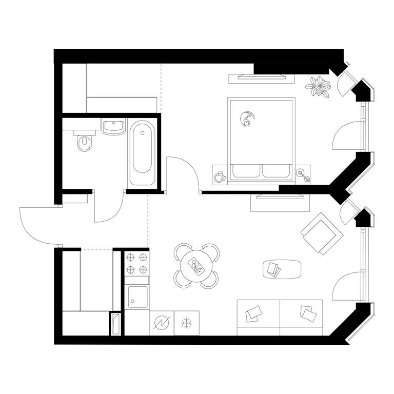 1-BD Apartment Sale, 41.3平方米 at Irtyshskiy Kvartal, 2nd Irtyshsky Drive, Moscow, Russia #1 1-BD Apartment Sale, 41.3平方米 at Irtyshskiy Kvartal, 2nd Irtyshsky Drive, Moscow, Russia #1