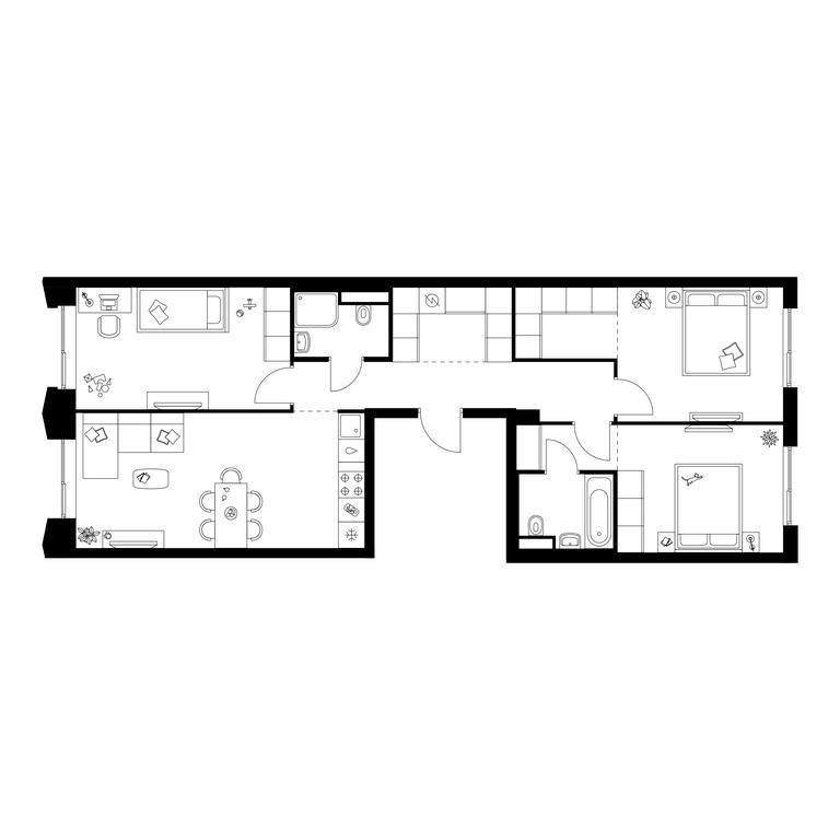 3-BD Apartment Sale, 82 sq. m. at Matveevskiy Park, Ochakovskoye Highway, вл3с11, Moscow, Russia #1