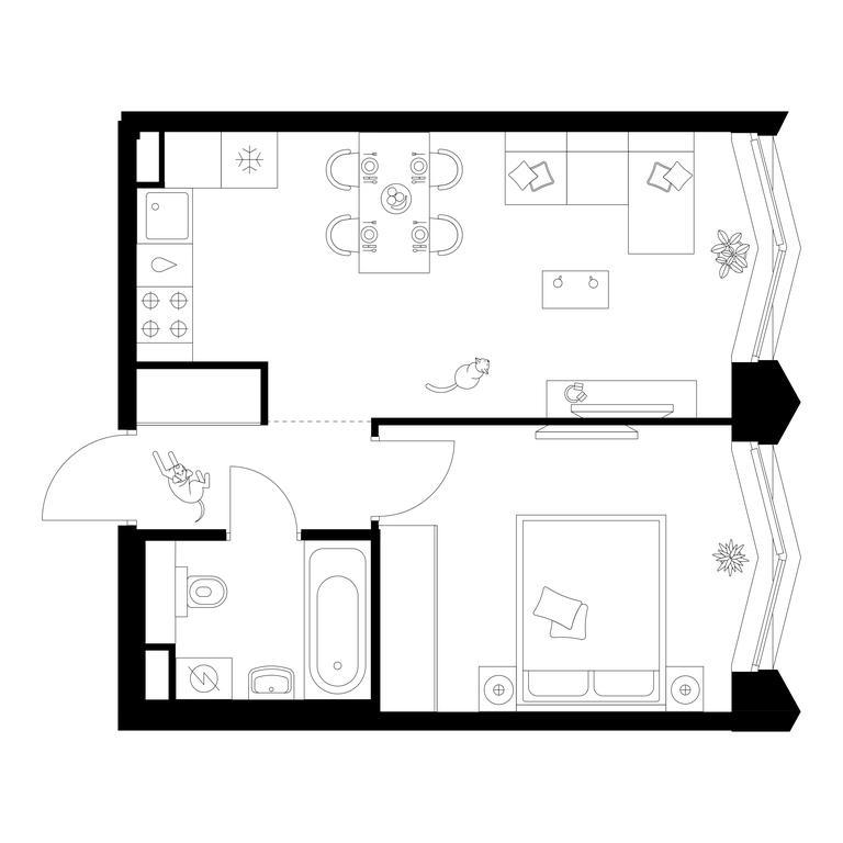 1-BD Apartment Sale, 37.7 sq. m. at Matveevskiy Park, Ochakovskoye Highway, вл3с11, Moscow, Russia #1