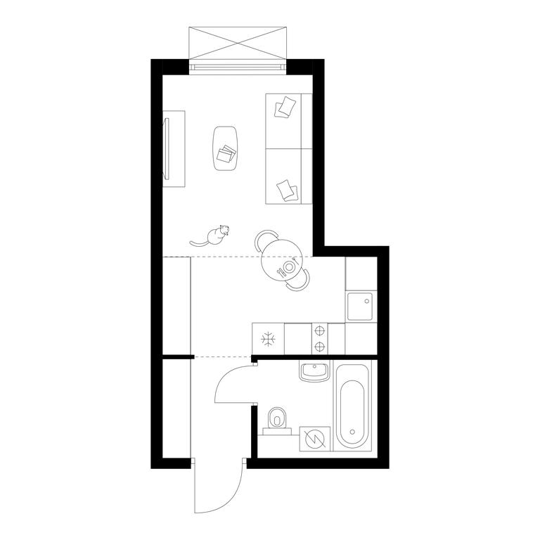 Apartment Sale, 22.9 sq. m. at Irtyshskiy Kvartal, 2nd Irtyshsky Drive, Moscow, Russia #1