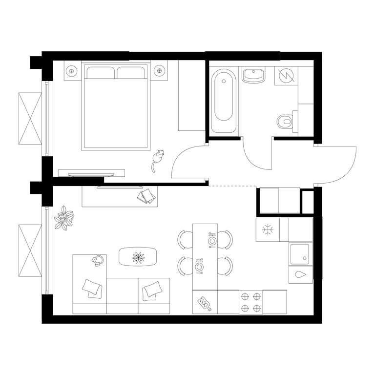 1-BD Apartment Sale, 35.5 sq. m. at Zelionyi Park, 687-y proyezd, 15с2, Zelenograd, Moscow, Russia #1