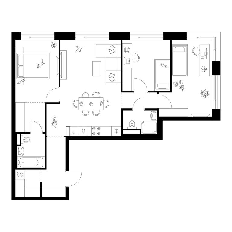 3-BD Apartment Sale, 77.1 sq. m. at Zelionyi Park, 687-y proyezd, 15с2, Zelenograd, Moscow, Russia #1 3-BD Apartment Sale, 77.1 sq. m. at Zelionyi Park, 687-y proyezd, 15с2, Zelenograd, Moscow, Russia #1