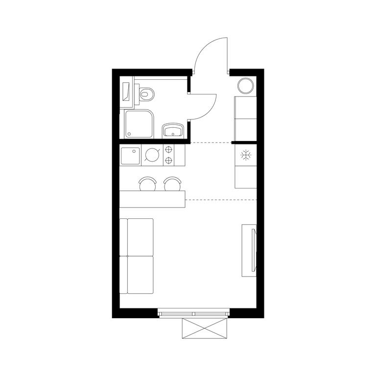 Apartment Sale, 22 sq. m. at Volzhskiy Park, 1st Grayvoronovsky Drive, 3с11, Moscow, Russia #1