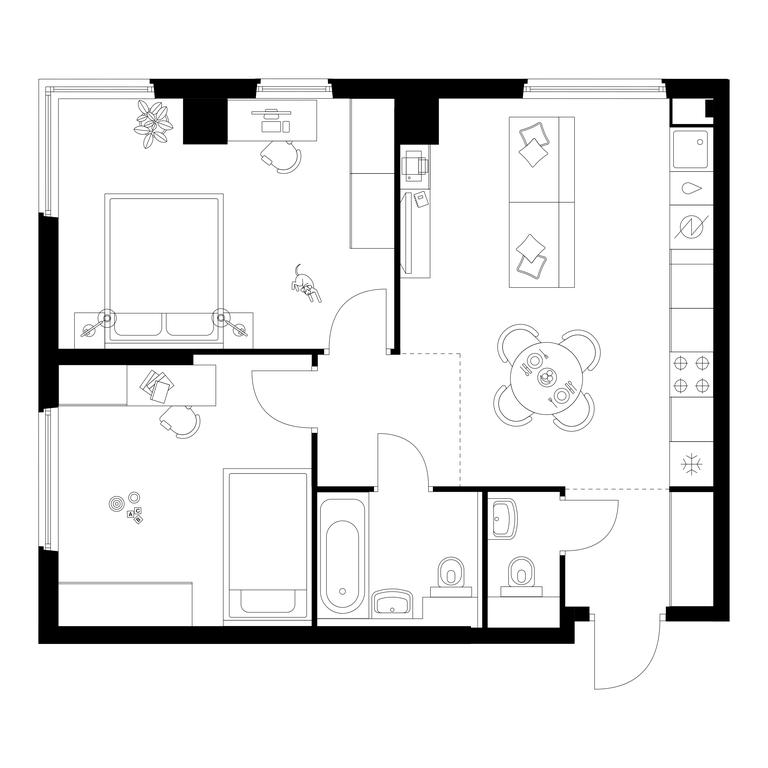 2-BD Apartment Sale, 59.3 sq. m. at Kronshtadtskiy 9, Kronshtadtsky Boulevard, 9с21, Moscow, Russia #1 2-BD Apartment Sale, 59.3 sq. m. at Kronshtadtskiy 9, Kronshtadtsky Boulevard, 9с21, Moscow, Russia #1