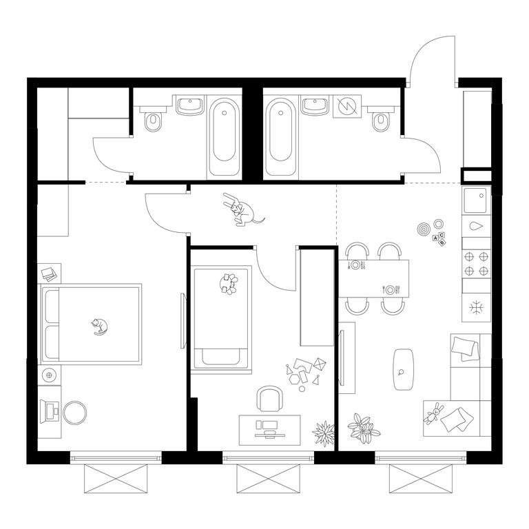 2-BD Apartment Sale, 59.6 sq. m. at Zelionyi Park, 687-y proyezd, 15с2, Zelenograd, Moscow, Russia #1 2-BD Apartment Sale, 59.6 sq. m. at Zelionyi Park, 687-y proyezd, 15с2, Zelenograd, Moscow, Russia #1