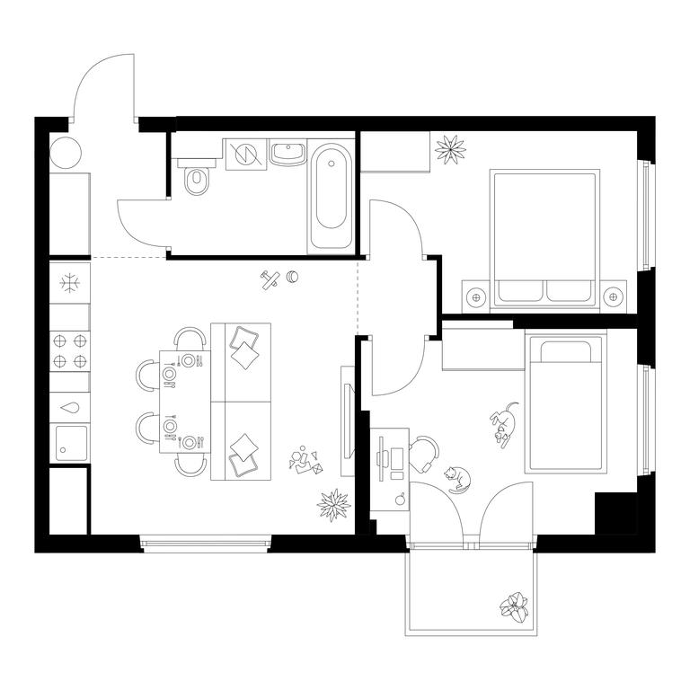 Продажа 2-комн. квартиры, 48,5 м² в ЖК «Кронштадтский 9», Кронштадтский бульвар, 9с21, Москва, Россия #1 Продажа 2-комн. квартиры, 48,5 м² в ЖК «Кронштадтский 9», Кронштадтский бульвар, 9с21, Москва, Россия #1