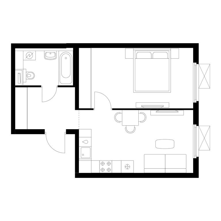 1-BD Apartment Sale, 43.4 sq. m. at Yaroslavskiy, 16th Microdistrict, Mytischi, Moscow Region, Russia #1 1-BD Apartment Sale, 43.4 sq. m. at Yaroslavskiy, 16th Microdistrict, Mytischi, Moscow Region, Russia #1