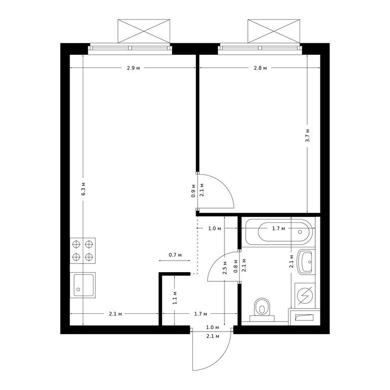 1-BD Apartment Sale, 34.6 sq. m. at Bolshaya Akademicheskaya 85, 3rd Nizhnelikhoborsky Drive, 1с16, Moscow, Russia #1 1-BD Apartment Sale, 34.6 sq. m. at Bolshaya Akademicheskaya 85, 3rd Nizhnelikhoborsky Drive, 1с16, Moscow, Russia #1