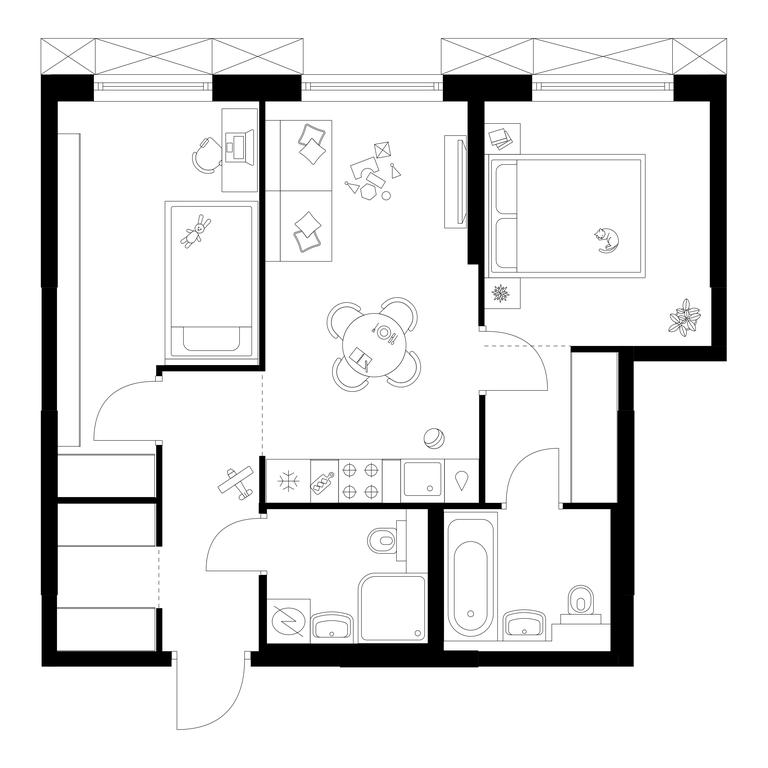 2-BD Apartment Sale, 51.9 sq. m. at Plehanova 11, Plekhanova Street, 13с6, Moscow, Russia #1