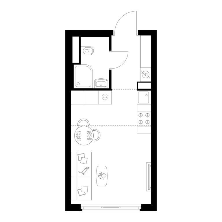 Apartment Sale, 22.6平方米 at Irtyshskiy Kvartal, 2nd Irtyshsky Drive, Moscow, Russia #1 Apartment Sale, 22.6平方米 at Irtyshskiy Kvartal, 2nd Irtyshsky Drive, Moscow, Russia #1