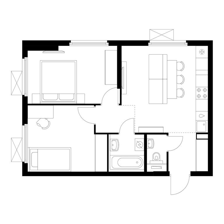 2-BD Apartment Sale, 52.2平方米 at Yaroslavskiy, 16th Microdistrict, Mytischi, Moscow Region, Russia #1 2-BD Apartment Sale, 52.2平方米 at Yaroslavskiy, 16th Microdistrict, Mytischi, Moscow Region, Russia #1