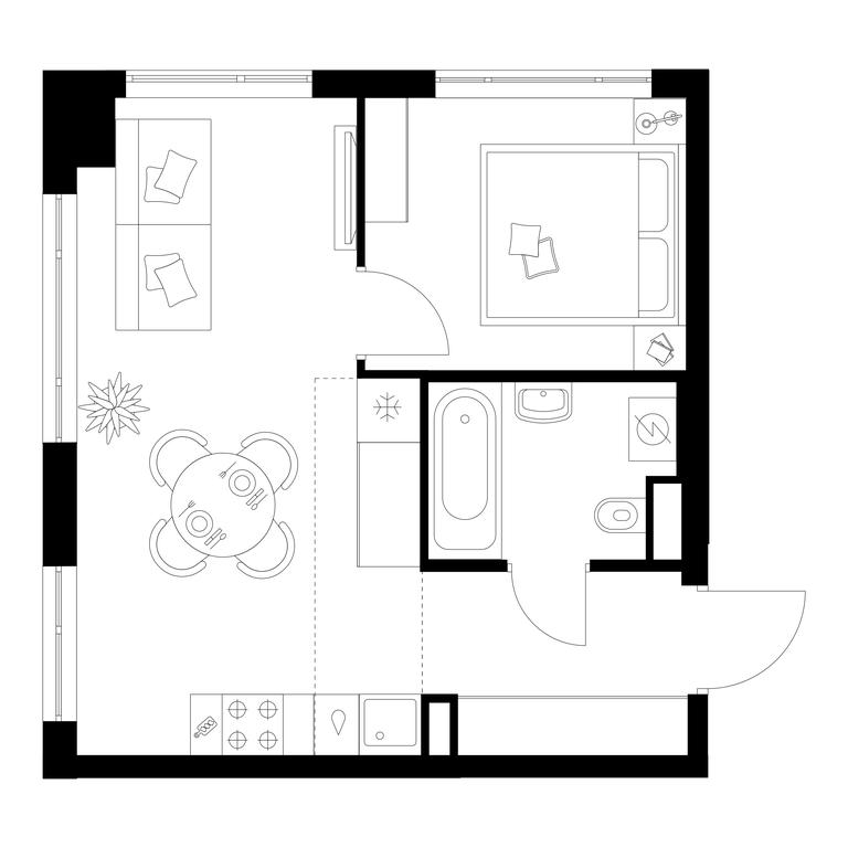 1-BD Apartment Sale, 35.1 sq. m. at Kavkazskiy Bulvar 51, Kavkazsky Boulevard, 51с3, Moscow, Russia #1 1-BD Apartment Sale, 35.1 sq. m. at Kavkazskiy Bulvar 51, Kavkazsky Boulevard, 51с3, Moscow, Russia #1