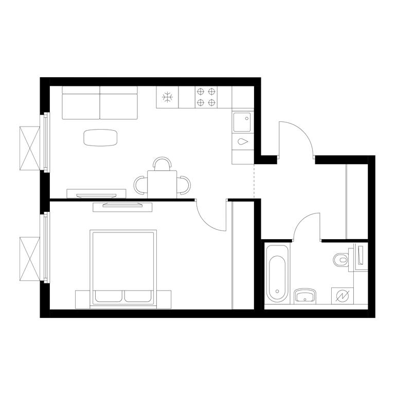 1-BD Apartment Sale, 43.5平方米 at Yaroslavskiy, 16th Microdistrict, Mytischi, Moscow Region, Russia #1 1-BD Apartment Sale, 43.5平方米 at Yaroslavskiy, 16th Microdistrict, Mytischi, Moscow Region, Russia #1
