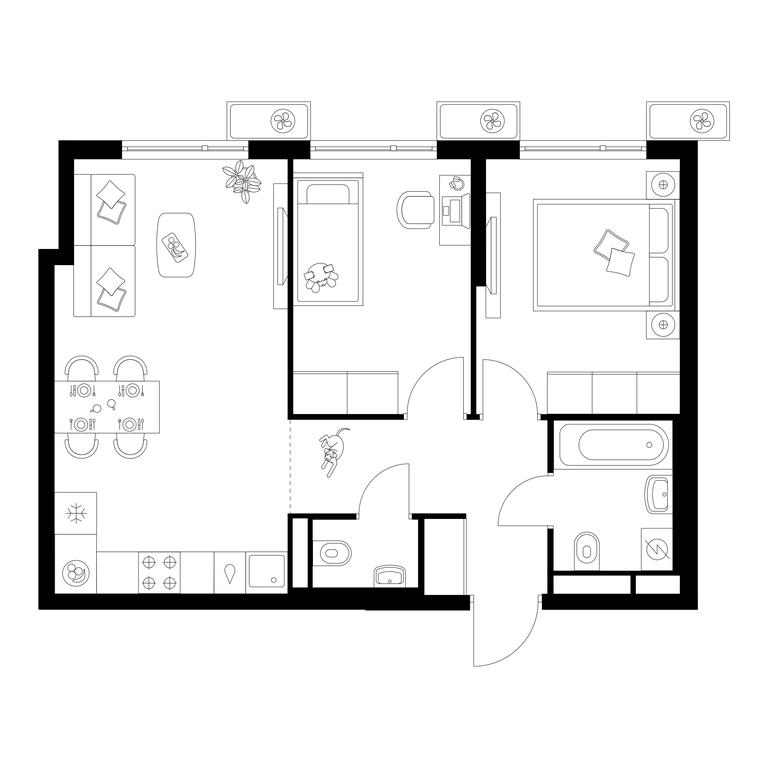 2-BD Apartment Sale, 52.1 sq. m. at Belaya Dacha Park, mikrorayon Parkovy, 1, Kotelniki, Moscow Region, Russia #1 2-BD Apartment Sale, 52.1 sq. m. at Belaya Dacha Park, mikrorayon Parkovy, 1, Kotelniki, Moscow Region, Russia #1