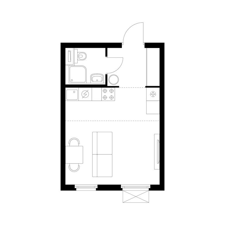 Apartment Sale, 25.4 sq. m. at Yaroslavskiy, 16th Microdistrict, Mytischi, Moscow Region, Russia #1