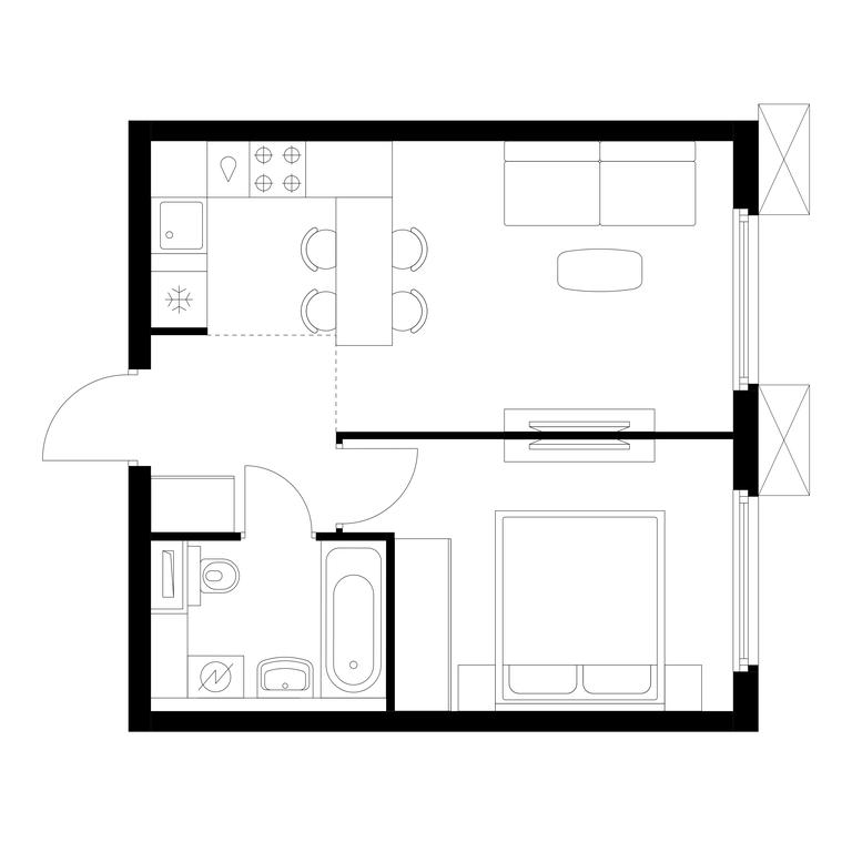 1-BD Apartment Sale, 36.2 sq. m. at Yaroslavskiy, 16th Microdistrict, Mytischi, Moscow Region, Russia #1 1-BD Apartment Sale, 36.2 sq. m. at Yaroslavskiy, 16th Microdistrict, Mytischi, Moscow Region, Russia #1