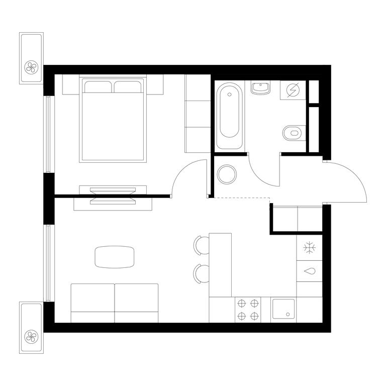 1-BD Apartment Sale, 34.2平方米 at Yauza Park, ulitsa Kolontsova, 4, Mytischi, Moscow Region, Russia #1 1-BD Apartment Sale, 34.2平方米 at Yauza Park, ulitsa Kolontsova, 4, Mytischi, Moscow Region, Russia #1