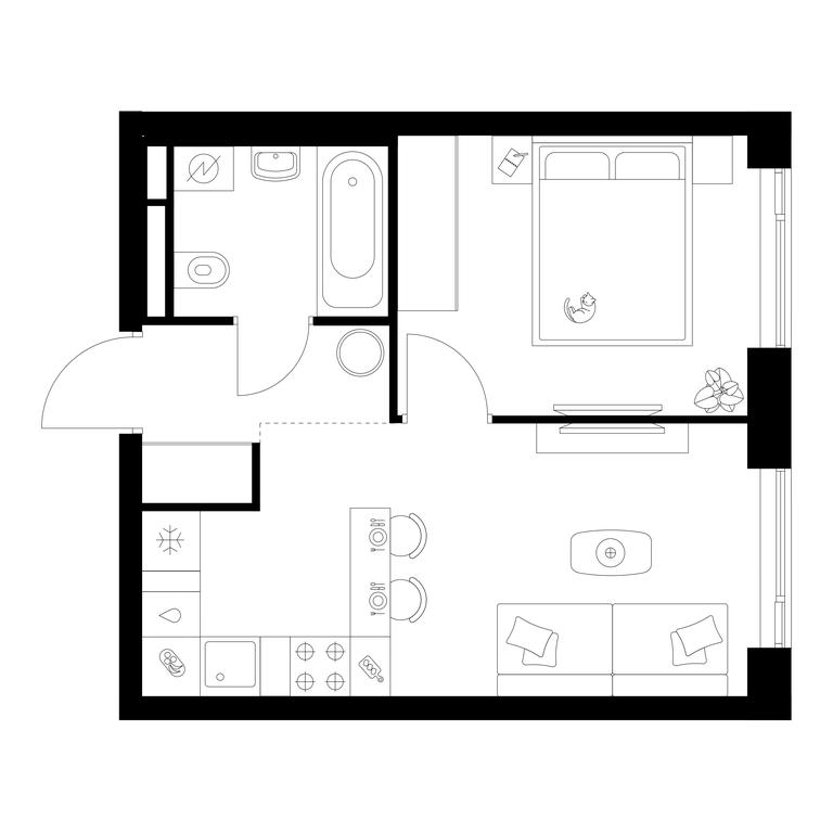 1-BD Apartment Sale, 32.2 sq. m. at Michurinskiy Park, Ozyornaya Street, 44А, Moscow, Russia #1 1-BD Apartment Sale, 32.2 sq. m. at Michurinskiy Park, Ozyornaya Street, 44А, Moscow, Russia #1