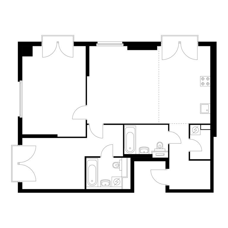 2-BD Apartment Sale, 88.3平方米 at Barklaya 6, Barklaya Street, 6, Moscow, Russia #1