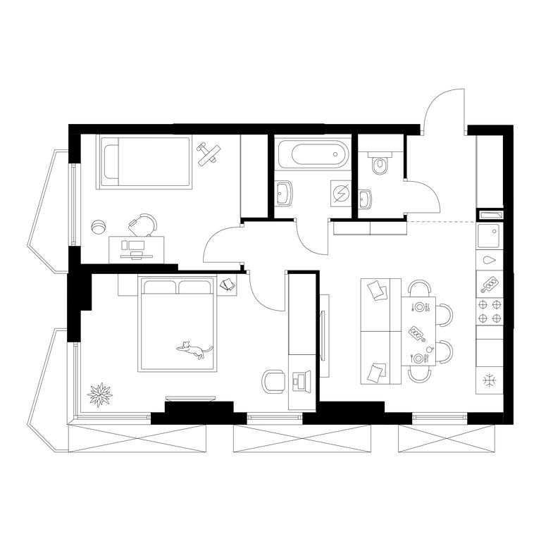 2-BD Apartment Sale, 52.2 sq. m. at Michurinskiy Park, Ozyornaya Street, 44А, Moscow, Russia #1 2-BD Apartment Sale, 52.2 sq. m. at Michurinskiy Park, Ozyornaya Street, 44А, Moscow, Russia #1