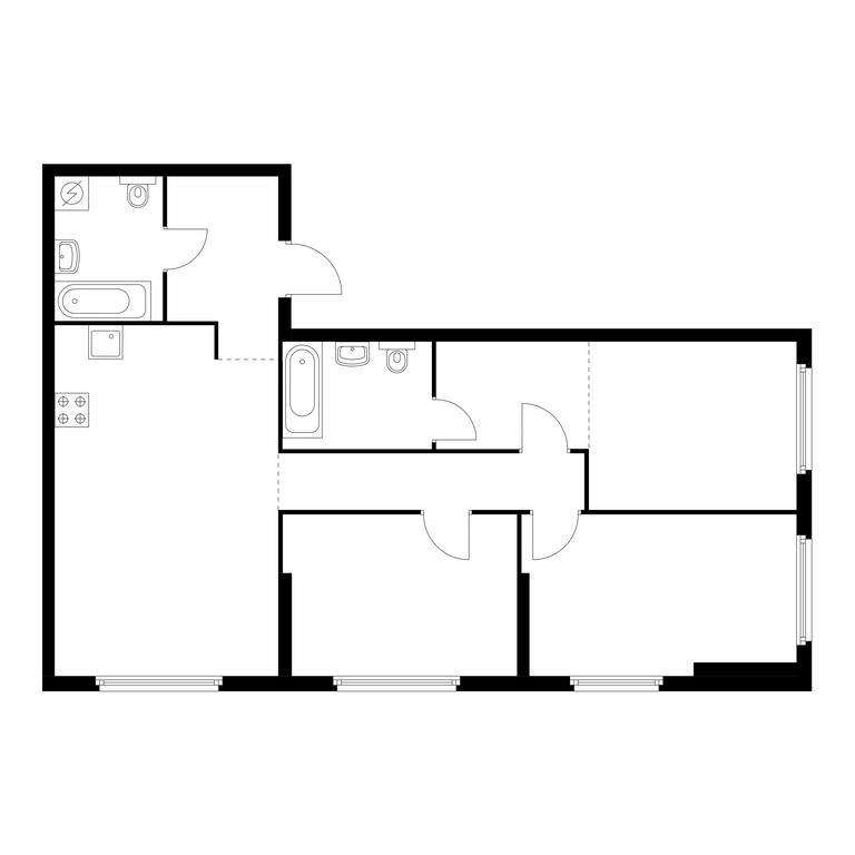3-BD Apartment Sale, 85.4平方米 at Barklaya 6, Barklaya Street, 6, Moscow, Russia #1