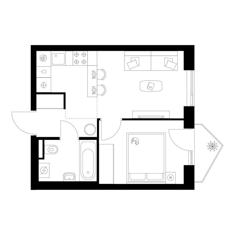 1-BD Apartment Sale, 31.8 sq. m. at Michurinskiy Park, Ozyornaya Street, 44А, Moscow, Russia #1 1-BD Apartment Sale, 31.8 sq. m. at Michurinskiy Park, Ozyornaya Street, 44А, Moscow, Russia #1