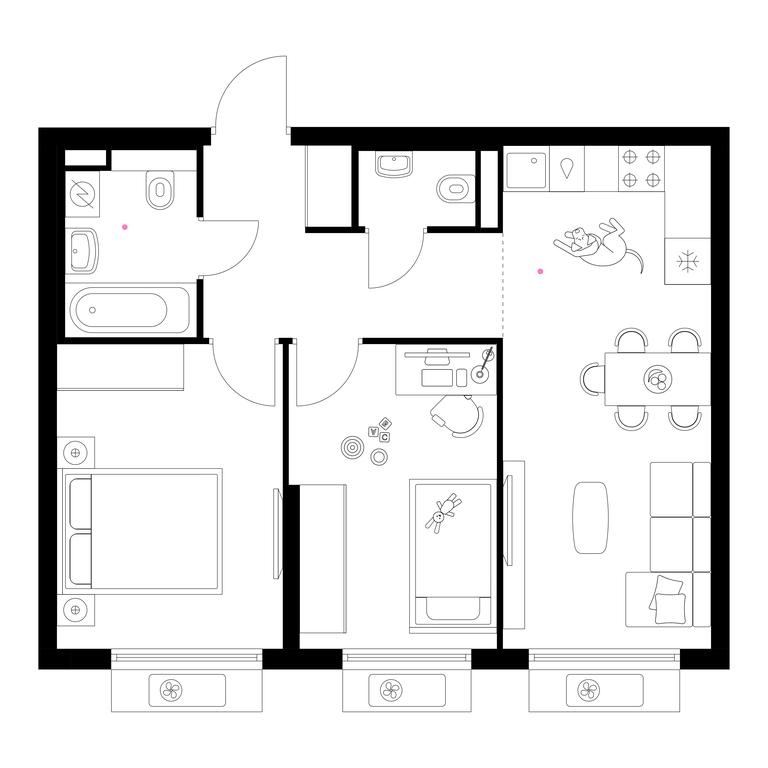 2-BD Apartment Sale, 51.9 sq. m. at Belaya Dacha Park, mikrorayon Parkovy, 1, Kotelniki, Moscow Region, Russia #1 2-BD Apartment Sale, 51.9 sq. m. at Belaya Dacha Park, mikrorayon Parkovy, 1, Kotelniki, Moscow Region, Russia #1