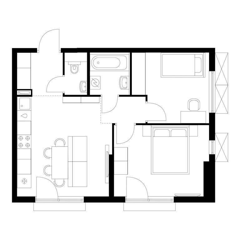 2-BD Apartment Sale, 49.1 sq. m. at Yauza Park, ulitsa Kolontsova, 4, Mytischi, Moscow Region, Russia #1 2-BD Apartment Sale, 49.1 sq. m. at Yauza Park, ulitsa Kolontsova, 4, Mytischi, Moscow Region, Russia #1