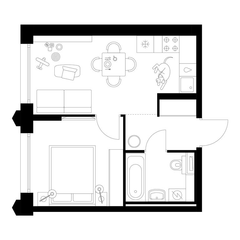 1-BD Apartment Sale, 32.5 sq. m. at Businovskiy Park, Izhorskaya Street, 6с5, Moscow, Russia #1 1-BD Apartment Sale, 32.5 sq. m. at Businovskiy Park, Izhorskaya Street, 6с5, Moscow, Russia #1