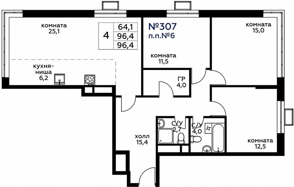 3-BD Apartment Sale, 97.5 sq. m. at Veresk, 3rd Khoroshyovskaya Street, вл19с3к1, Moscow, Russia #1 3-BD Apartment Sale, 97.5 sq. m. at Veresk, 3rd Khoroshyovskaya Street, вл19с3к1, Moscow, Russia #1