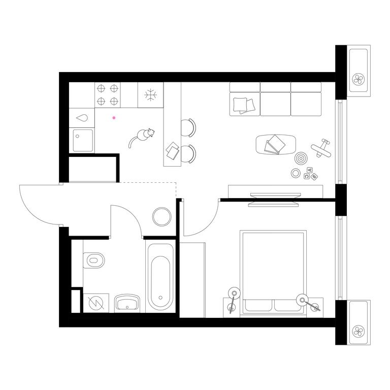 1-BD Apartment Sale, 32.3平方米 at Belaya Dacha Park, mikrorayon Parkovy, 1, Kotelniki, Moscow Region, Russia #1