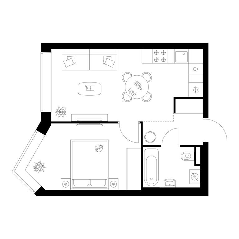 1-BD Apartment Sale, 37.6 sq. m. at Michurinskiy Park, Ozyornaya Street, 44А, Moscow, Russia #1 1-BD Apartment Sale, 37.6 sq. m. at Michurinskiy Park, Ozyornaya Street, 44А, Moscow, Russia #1