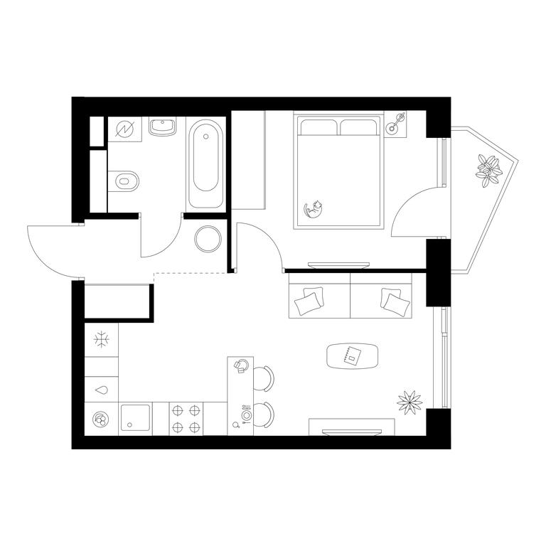 1-BD Apartment Sale, 33.5 sq. m. at Michurinskiy Park, Ozyornaya Street, 44А, Moscow, Russia #1 1-BD Apartment Sale, 33.5 sq. m. at Michurinskiy Park, Ozyornaya Street, 44А, Moscow, Russia #1