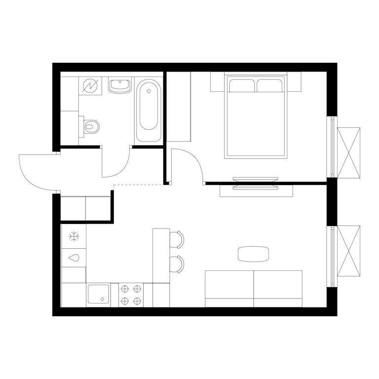 1-BD Apartment Sale, 35.8平方米 at Yauza Park, ulitsa Kolontsova, 4, Mytischi, Moscow Region, Russia #1 1-BD Apartment Sale, 35.8平方米 at Yauza Park, ulitsa Kolontsova, 4, Mytischi, Moscow Region, Russia #1