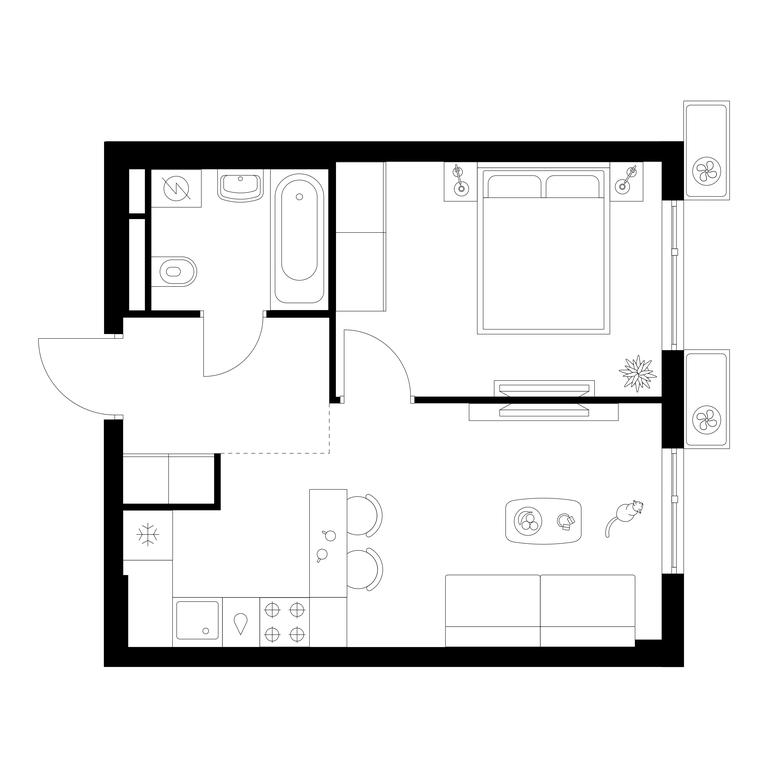1-BD Apartment Sale, 36.8 sq. m. at Belaya Dacha Park, mikrorayon Parkovy, 1, Kotelniki, Moscow Region, Russia #1 1-BD Apartment Sale, 36.8 sq. m. at Belaya Dacha Park, mikrorayon Parkovy, 1, Kotelniki, Moscow Region, Russia #1
