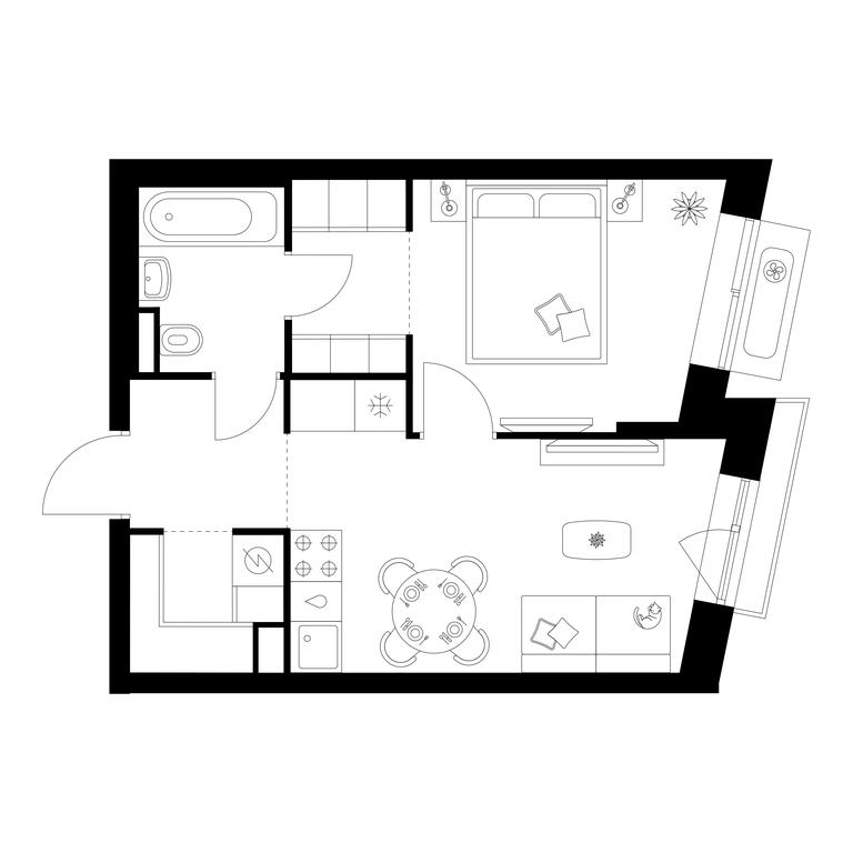 1-BD Apartment Sale, 36.6平方米 at Salarevo Park, Salaryevskaya Street, 8к1, Moskovskiy Settlement, Moscow, Russia #1 1-BD Apartment Sale, 36.6平方米 at Salarevo Park, Salaryevskaya Street, 8к1, Moskovskiy Settlement, Moscow, Russia #1