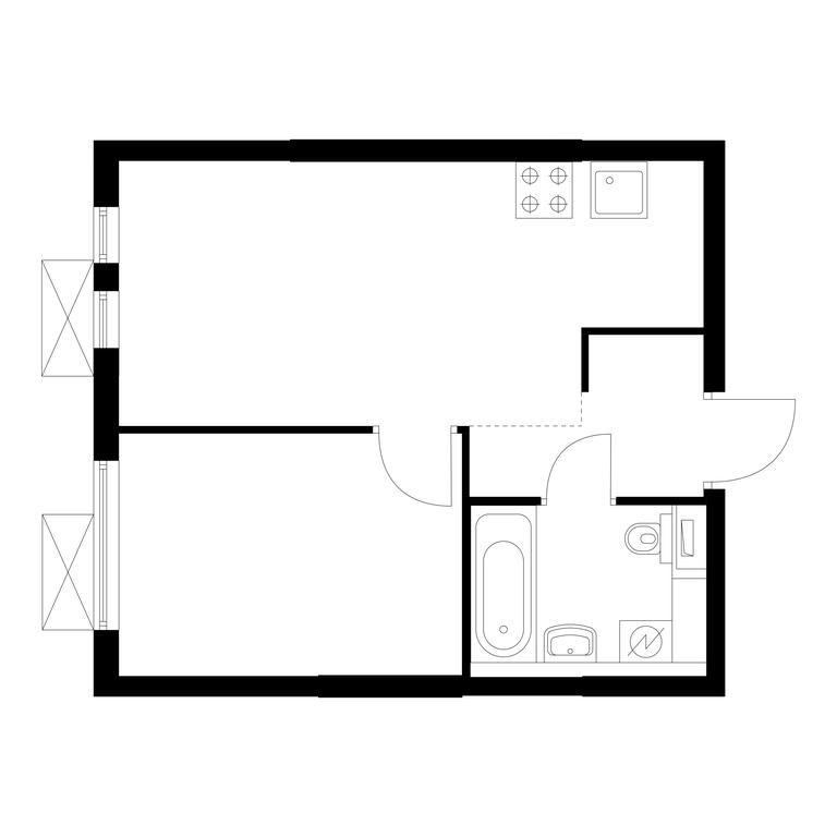 1-BD Apartment Sale, 31.8 sq. m. at Kuzminskiy Les, mikrorayon Belaya Dacha, 25, Kotelniki, Moscow Region, Russia #1