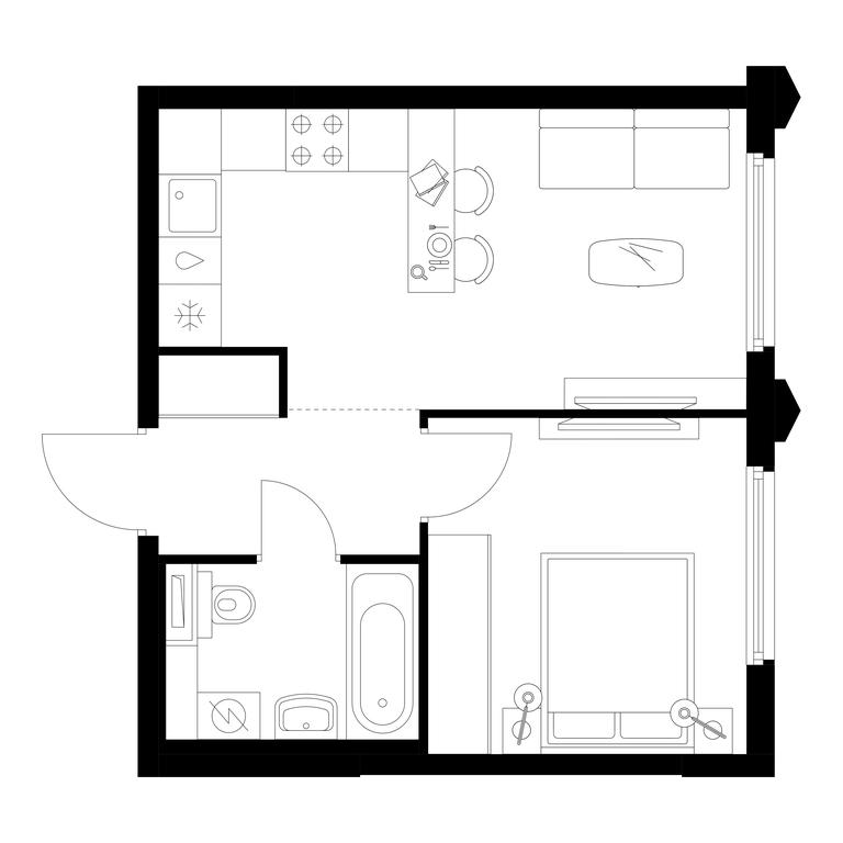 Продажа 1-комн. квартиры, 33,2 м² в ЖК «Бусиновский парк», Ижорская улица, 6с5, Москва, Россия #1