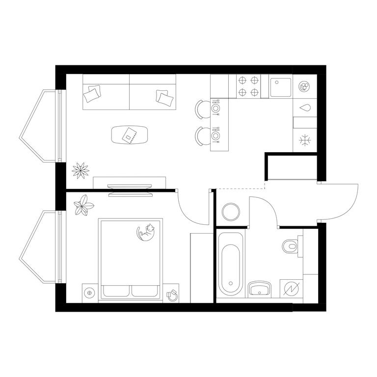 1-BD Apartment Sale, 33.4 sq. m. at Michurinskiy Park, Ozyornaya Street, 44А, Moscow, Russia #1 1-BD Apartment Sale, 33.4 sq. m. at Michurinskiy Park, Ozyornaya Street, 44А, Moscow, Russia #1